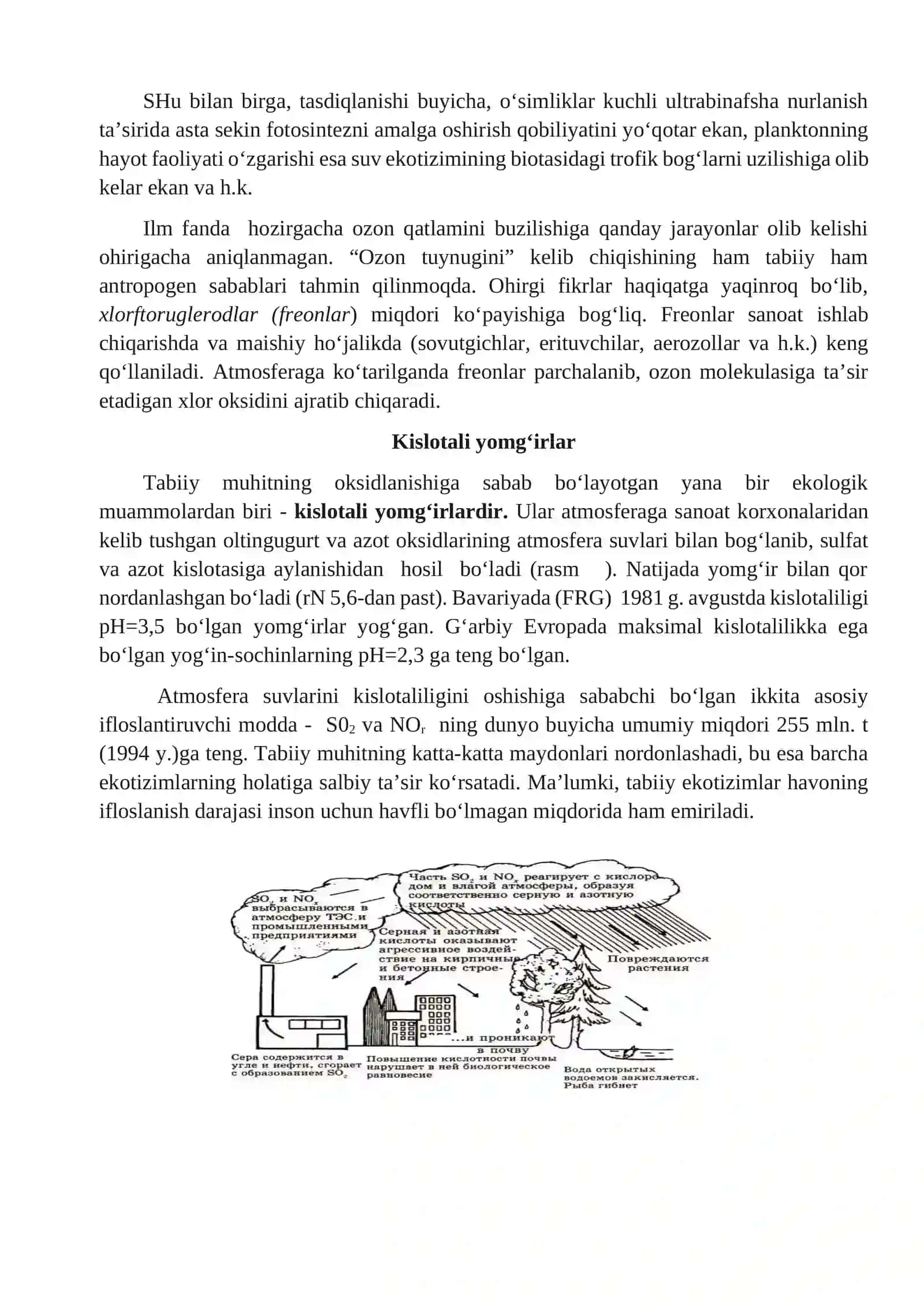EKOLOGIYA KURSI VAZIFALARI VA EKO MUOMMLAR KELIB CHIQISHI 4