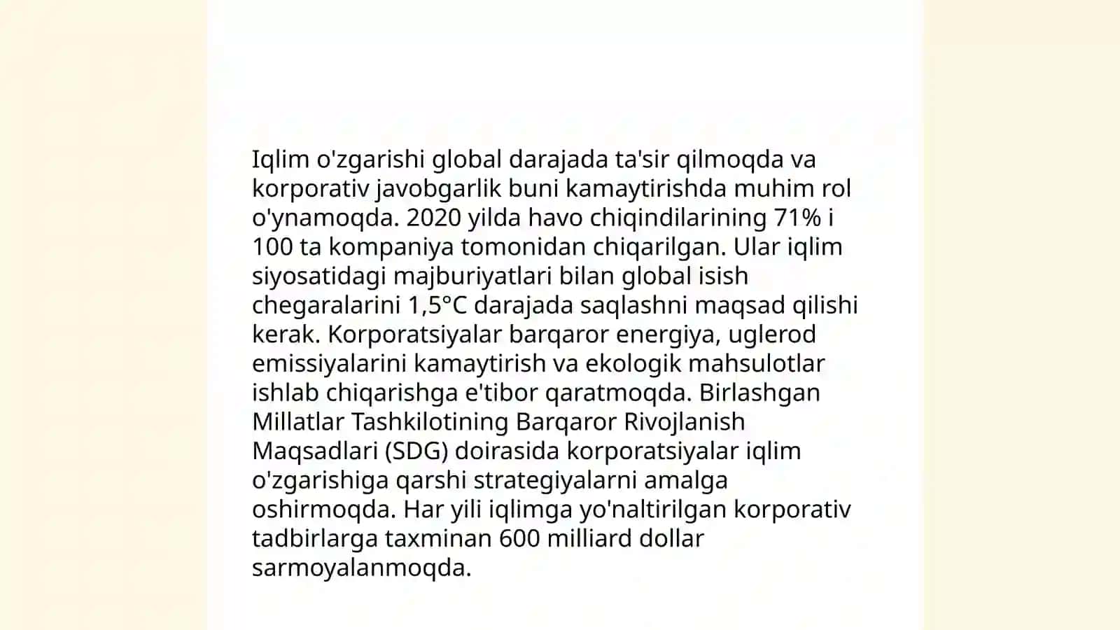 Savdoda ESG (Environmental, Social, Governance) mezonlari; kompaniyalar uchun yangi standartlar 4