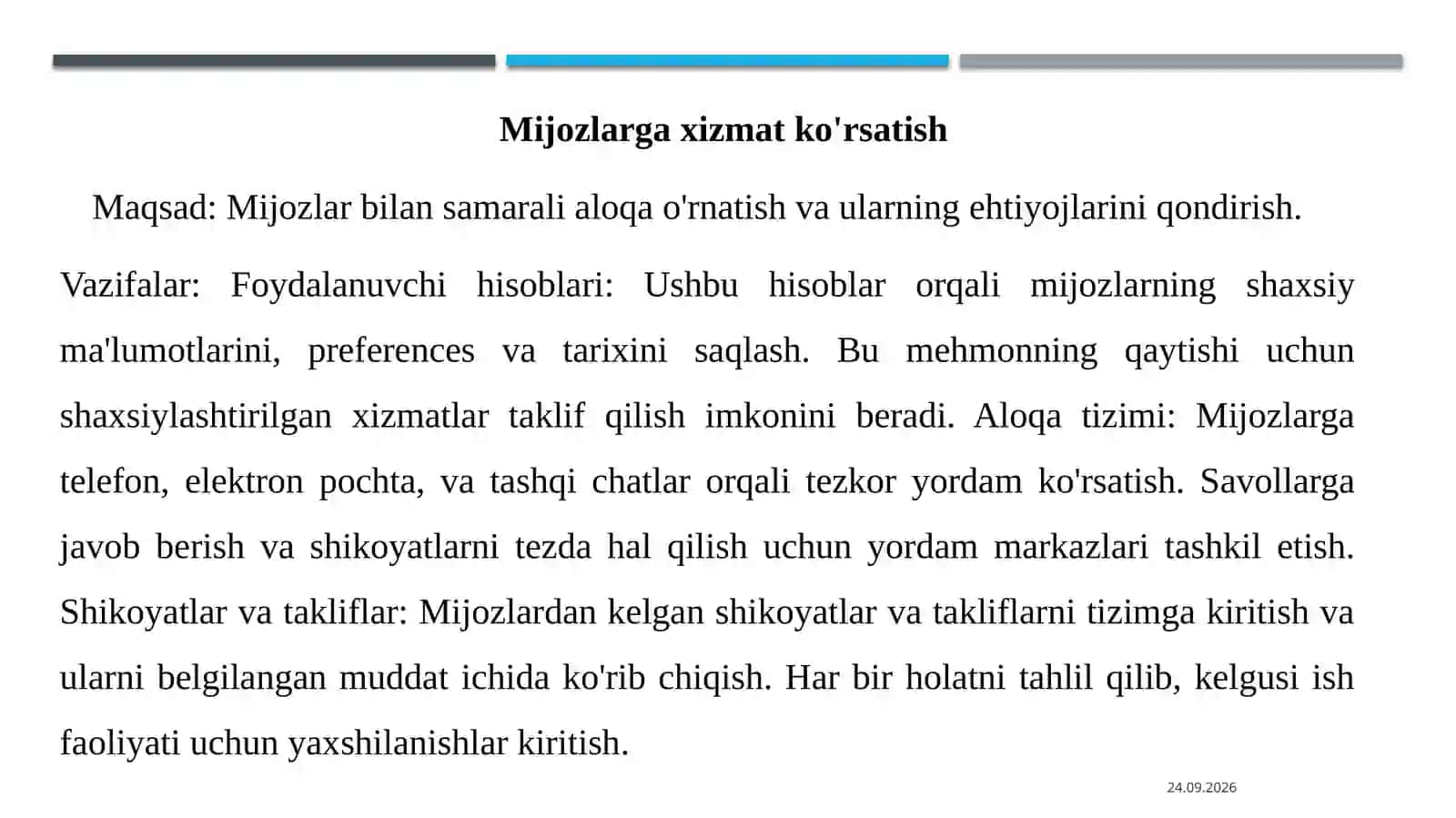 Mehmonxonalarda axborot tizimini loyihalash 4