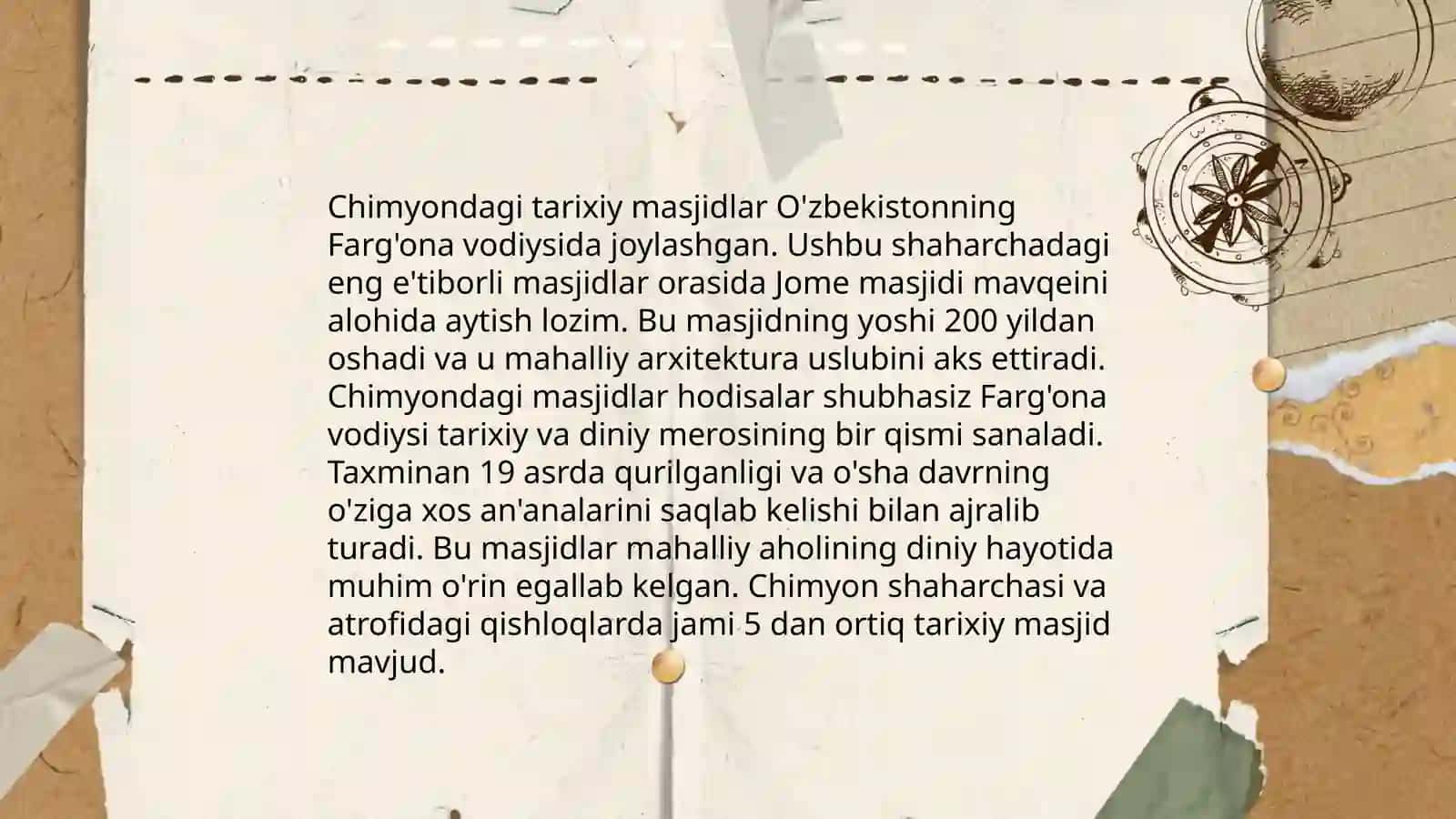 Chimyon shaharchasining tarixiy joylari 4