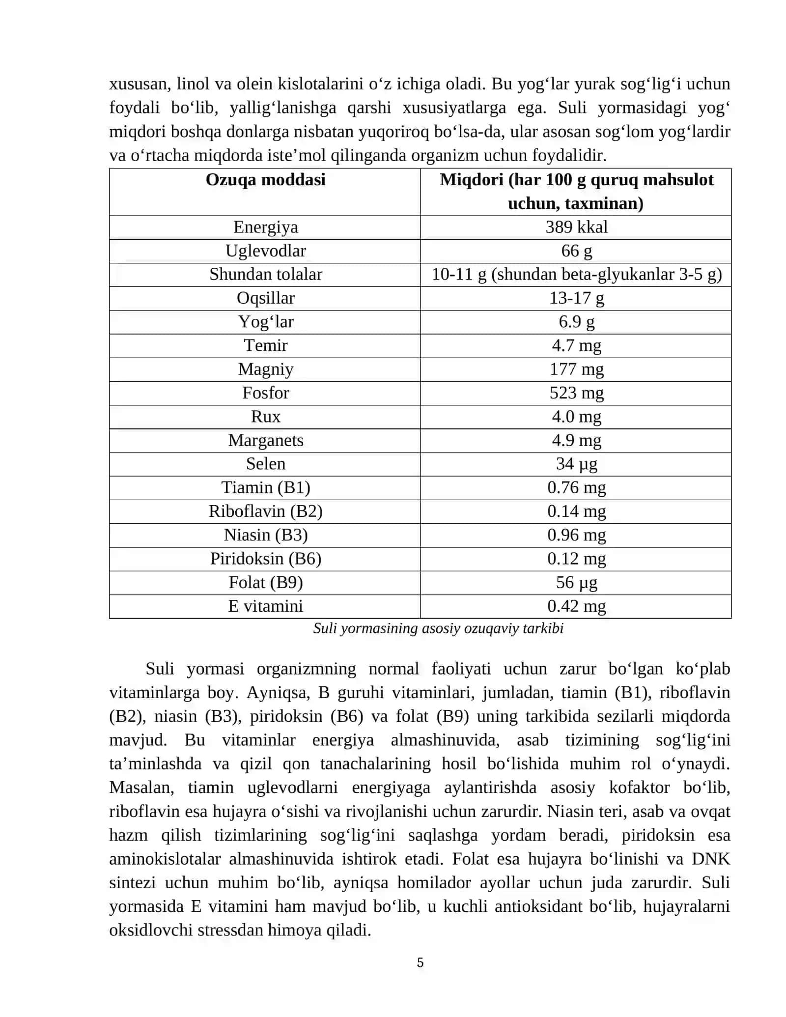 Suli yormasi ishlab chiqarishning nazariy asoslari va xomashyoni dastlabki qayta ishlash jarayonlari 4