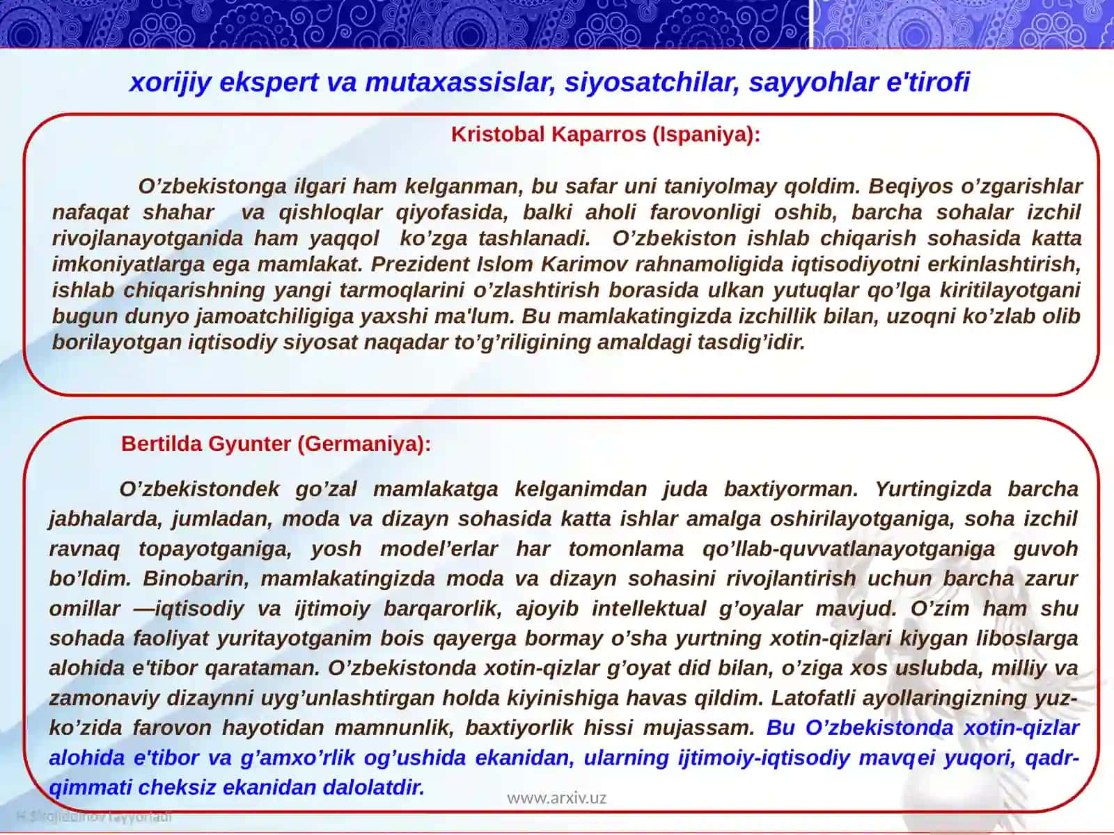 YAGONASAN, MUQADDAS VATANIM SEVGI VA SADOQATIM SENGA BAXSHIDA, GO’ZAL O’ZBEKISTONIM! 4