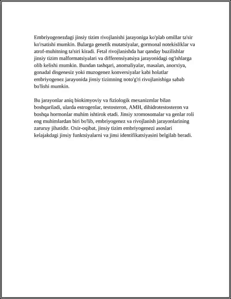 JINSIY TIZIM EMBRIOGENEZI VA UNGA TASIR ETUVCHI OMILLAR 4