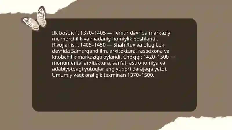 O'zbekiston tarixida renessans:asosiy bosqichlari va rivojlanish omillari 4