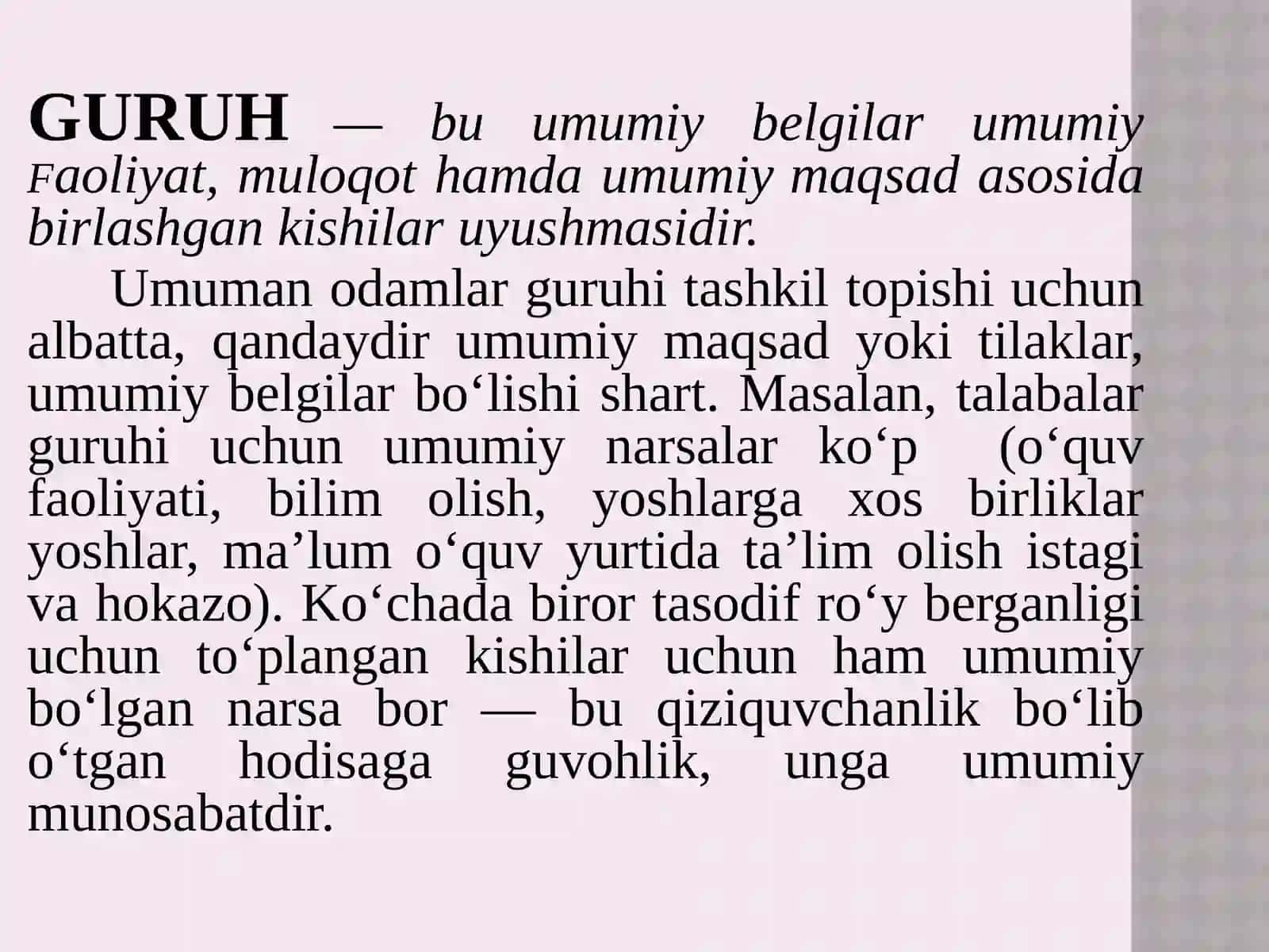 Kichik vakat tajribalarga psixologiya 4