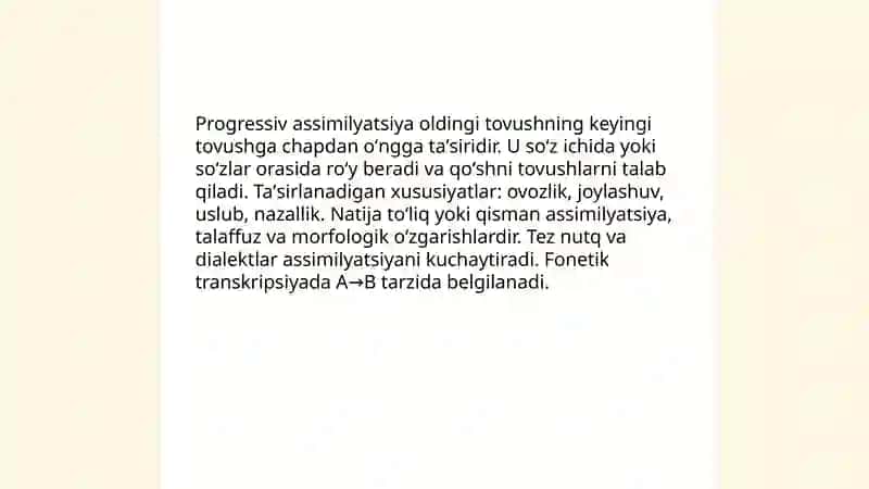 Nutq tovushlarining fonetik oʻzgarishlari 4