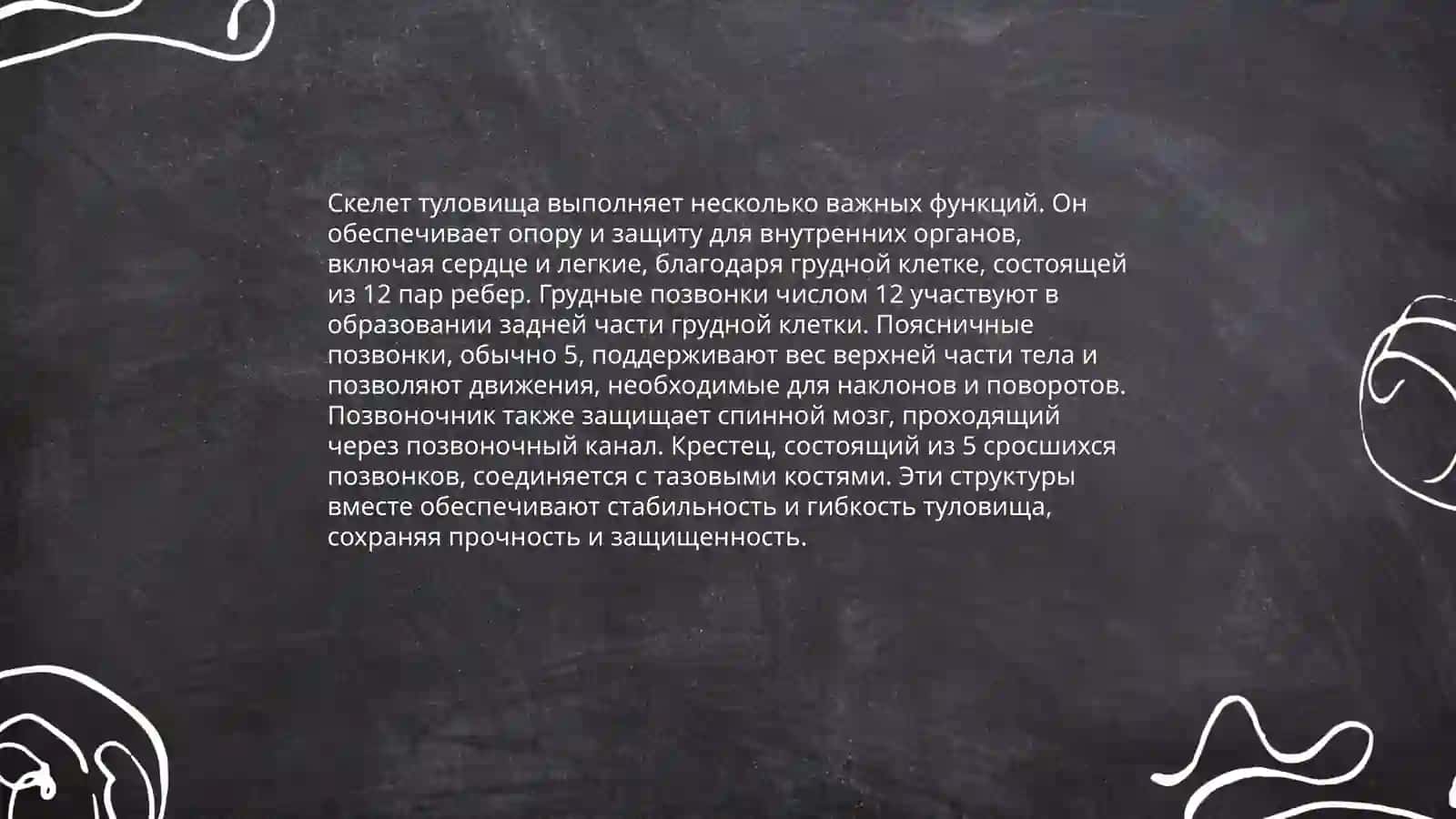 Скелет туловиша.Виражение временних отношений в простом и сложном предложении 4