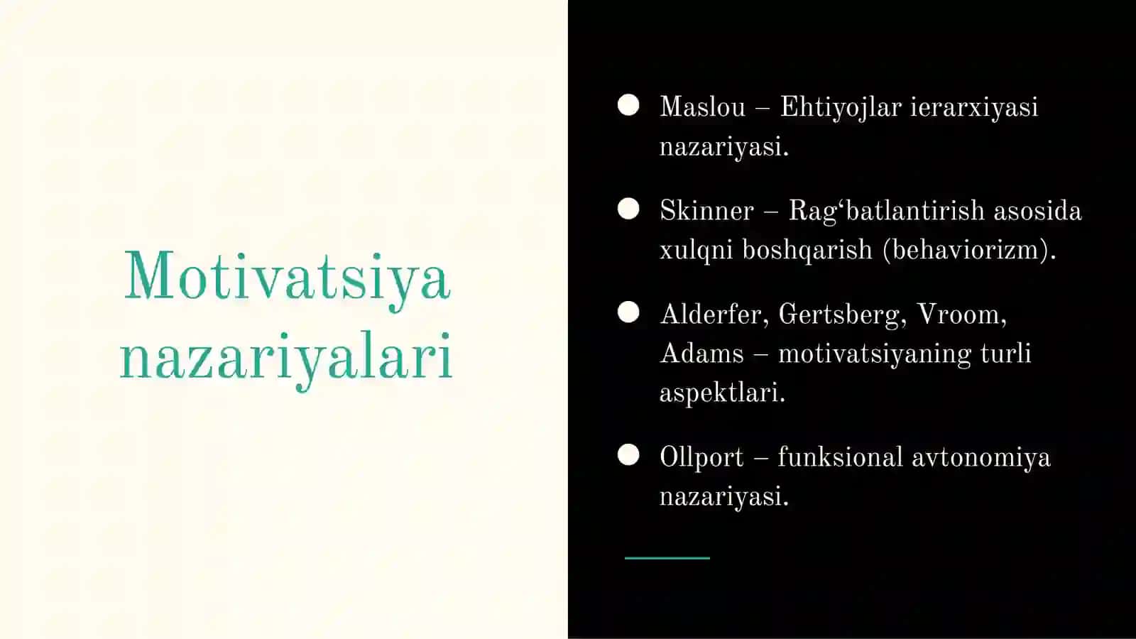 Eksperimental psixologiyada motivatsiya haqida umumiy tushuncha 4