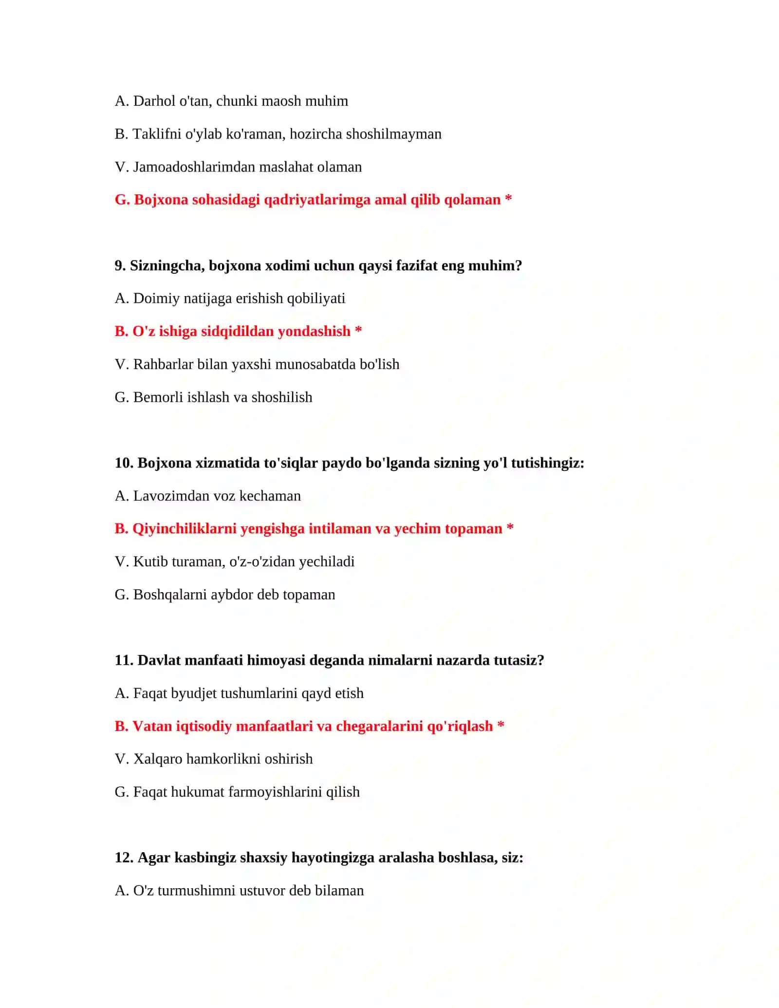 Bojxona xavfsizligi testlari 4