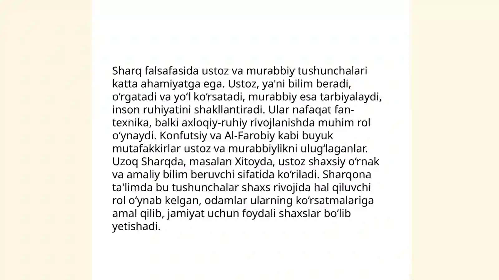 Sharq mutafakkirlari ijodiy taʼlim tarbiya ustoz murabbiylar massalari bagʻishlangan ilmiy tadqiqot pedagogik faning rivojidagi oʻrni 4