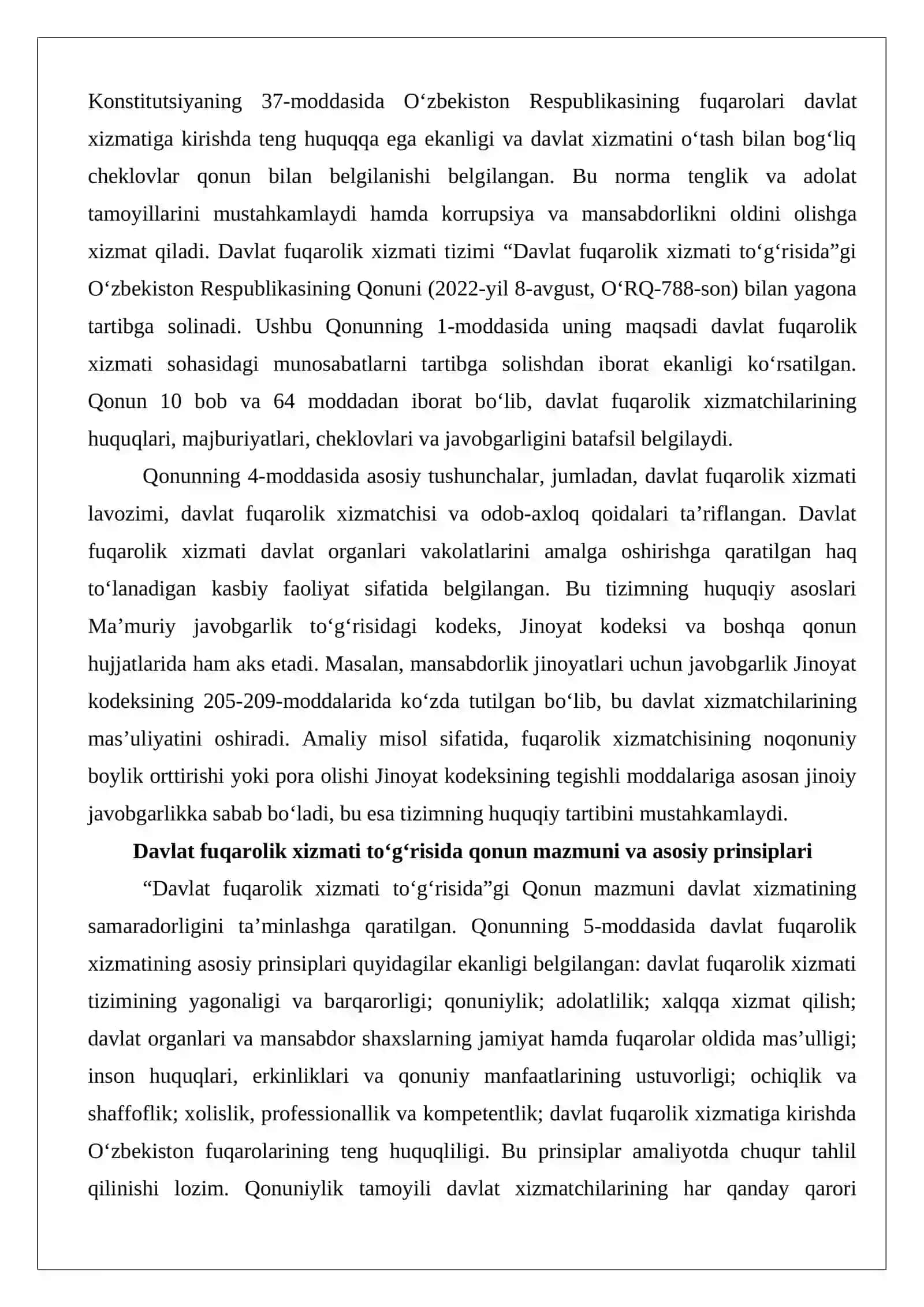 Davlat fuqarolik xizmatchilari odob-axloqining namunaviy qoidalari 4