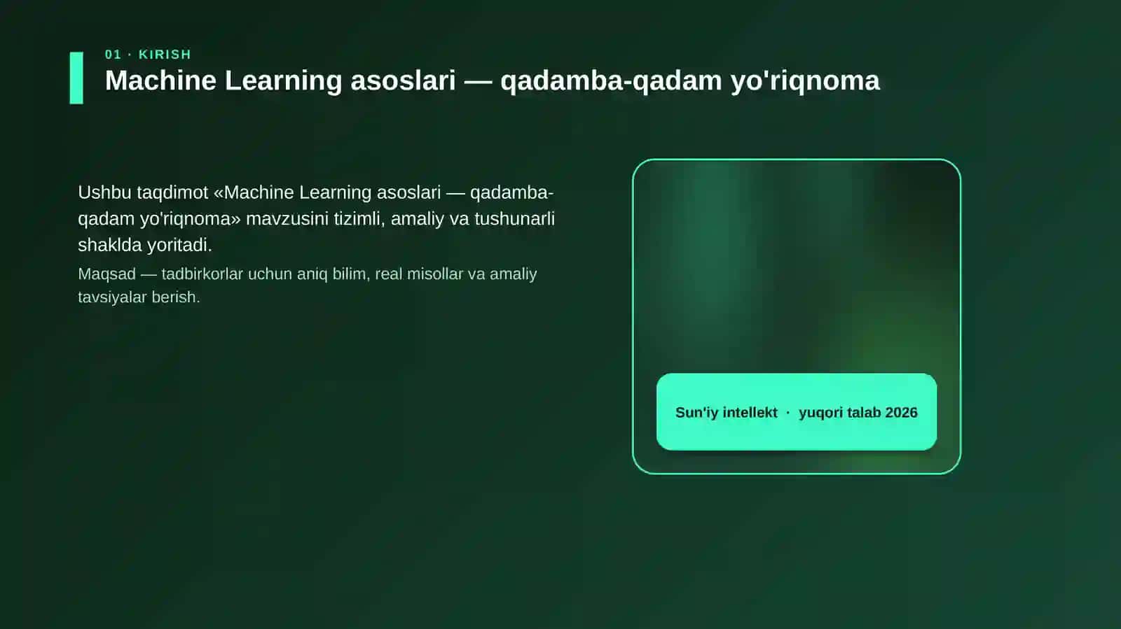 Machine Learning asoslari — qadamba-qadam yo'riqnoma 4