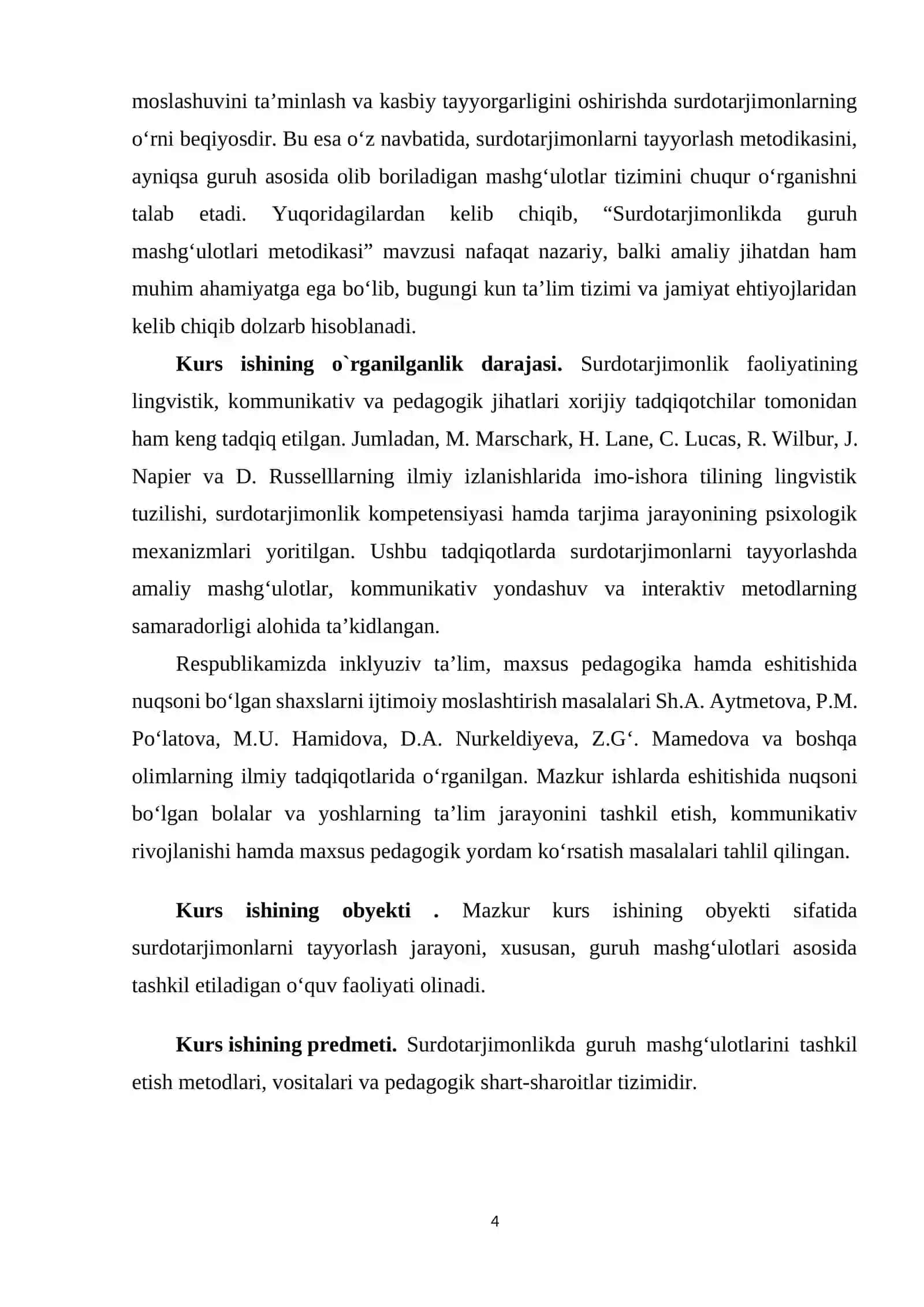 SURDOTARJIMONLIKDA GURUH MASHG‘ULOTLARI METODIKASI 4