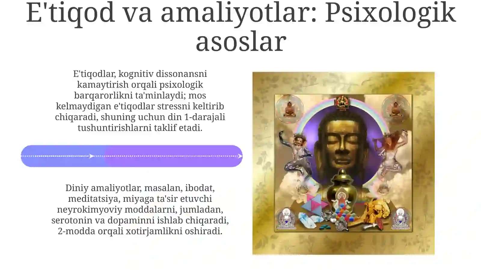Dinning inson ruhiyatiga va ma'naviy rivojlanishiga ta'siri 4