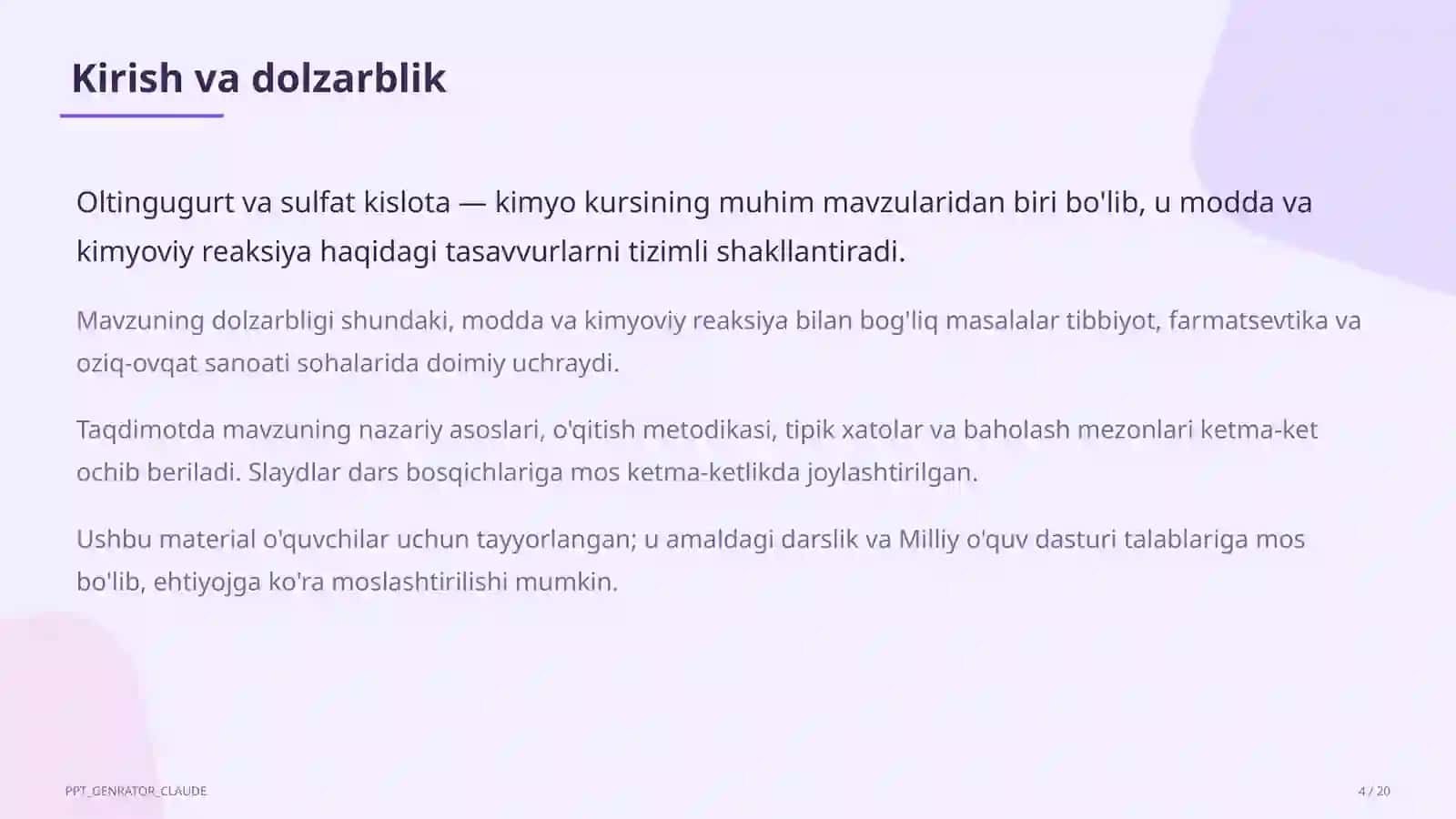 Oltingugurt va sulfat kislota (9-sinf) 4
