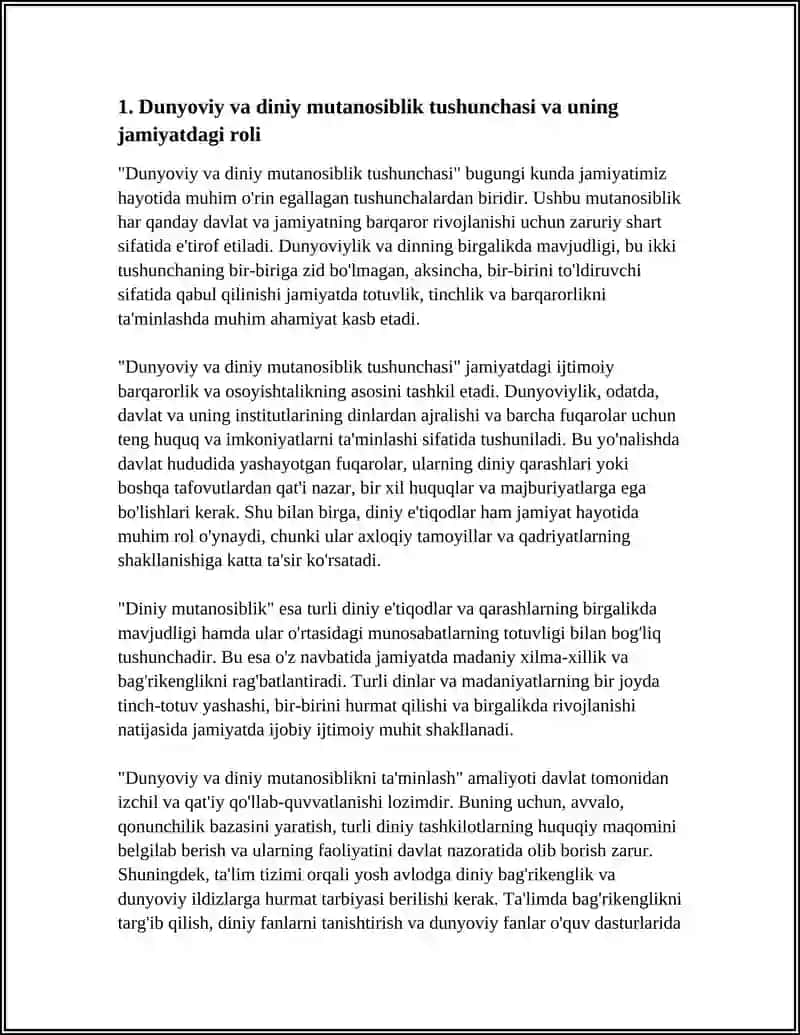 DUNYOVIY VA DINIY MUTANOSIBLIGINI TAMINLASHNI AHAMIYATI 4