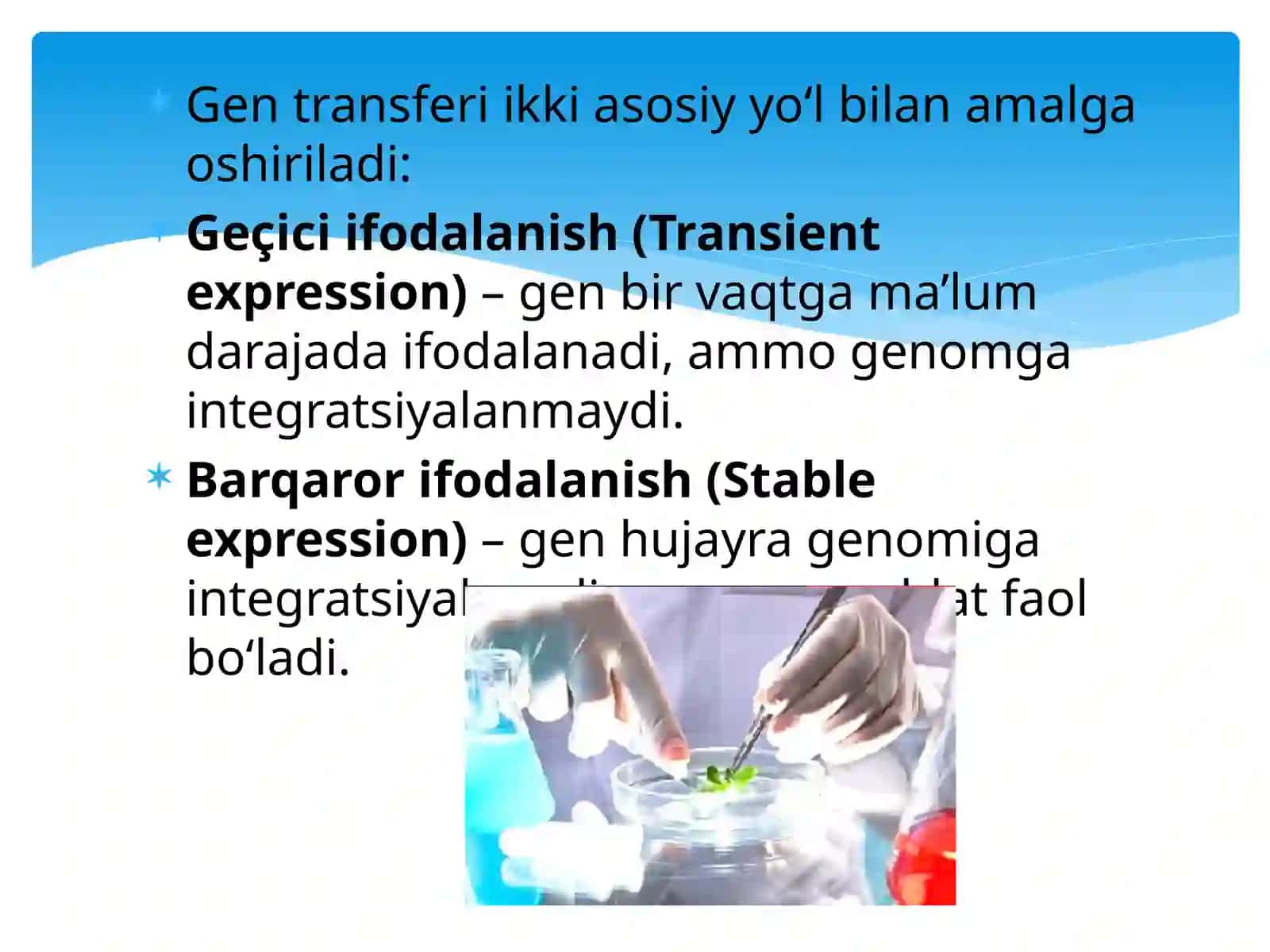 Genlarni hujayraga kiritish texnalogiyasi 4