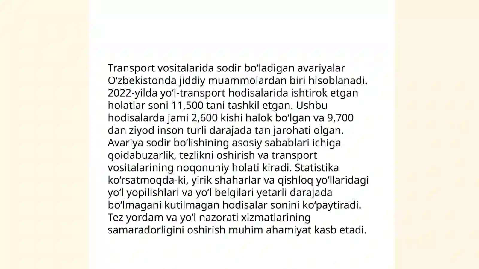 Sayohatlarda jarohatlanish sabablari va ularning turlari 4