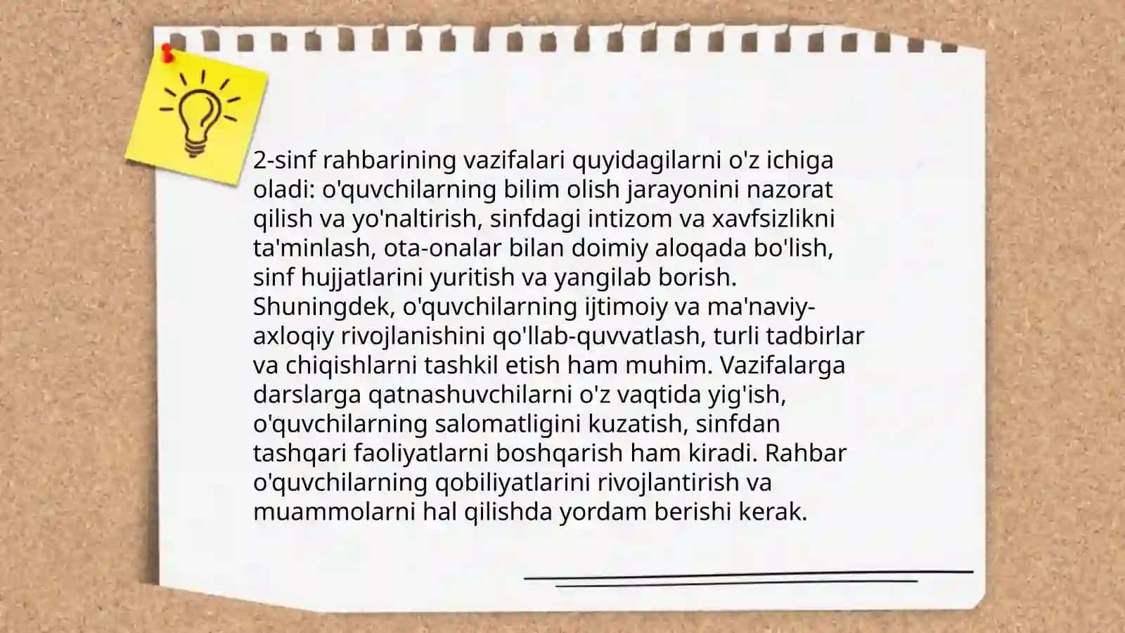 Sinf rahbarlik hujjatlari 4
