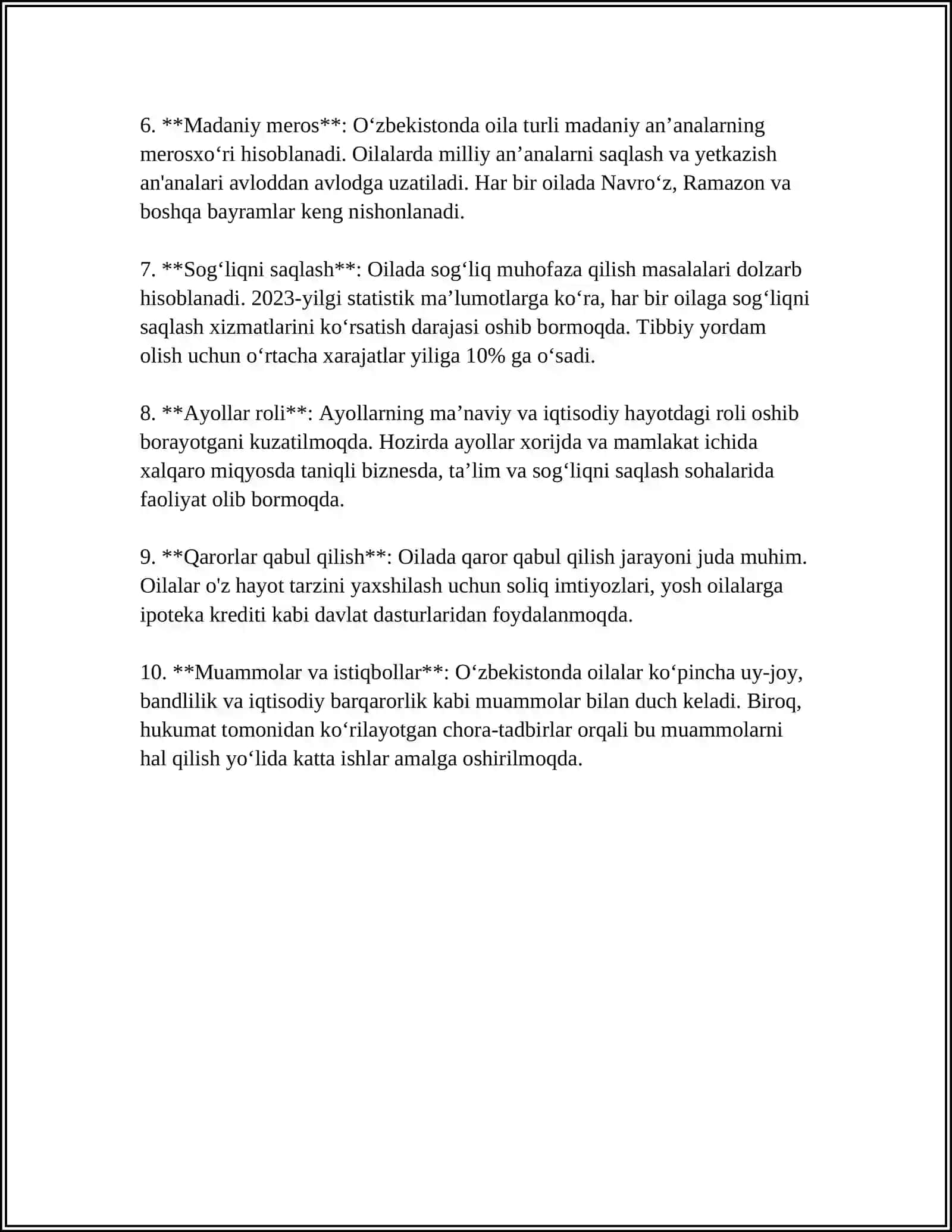 OILA BILAN OLIB BORILADIGAN IJTIMOIY FAOLIYAT 4
