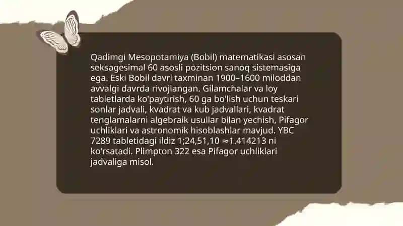 Matematikaning rivojlanish tarixi 4