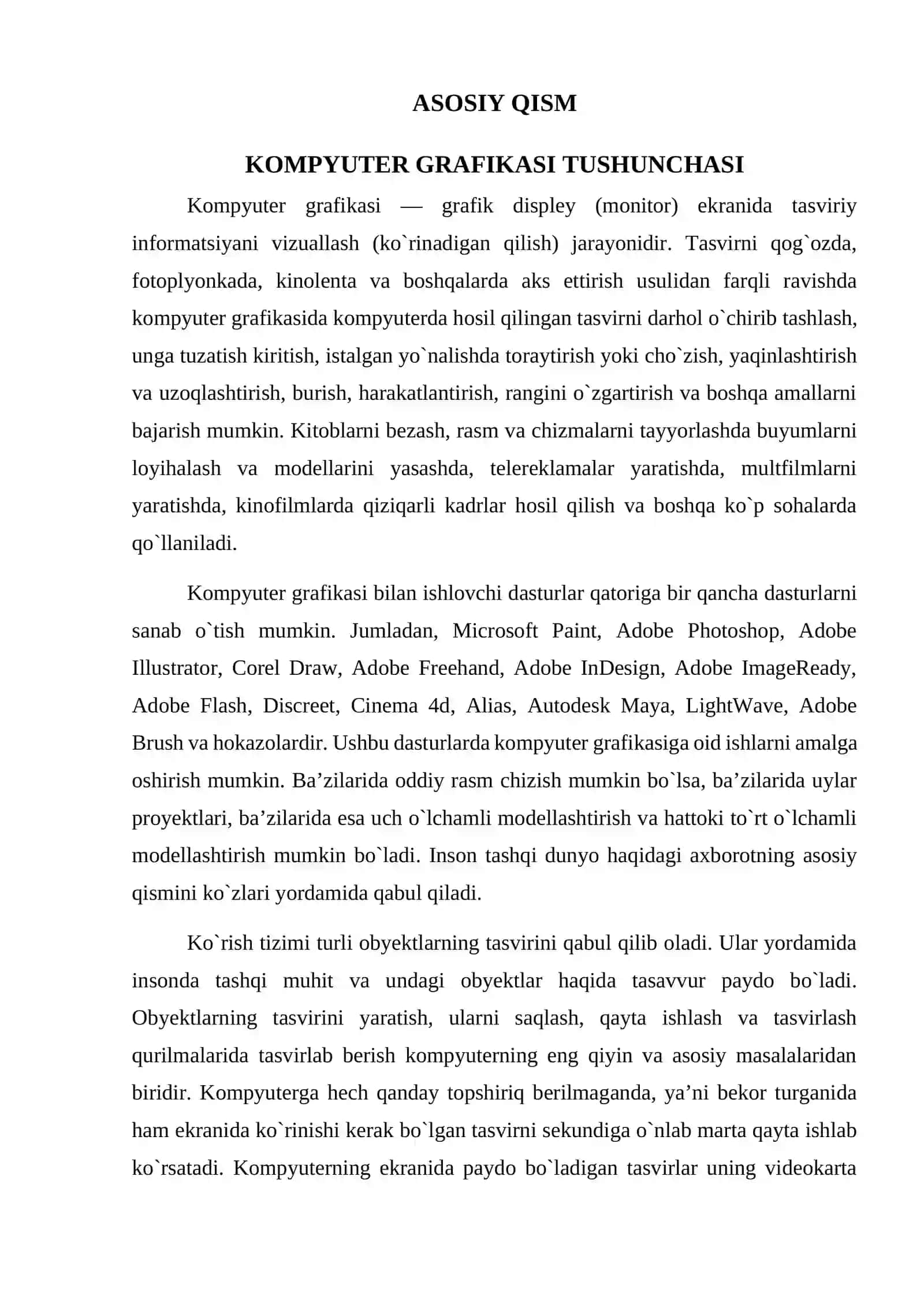 Kompyuter grafikasi va turlari 4
