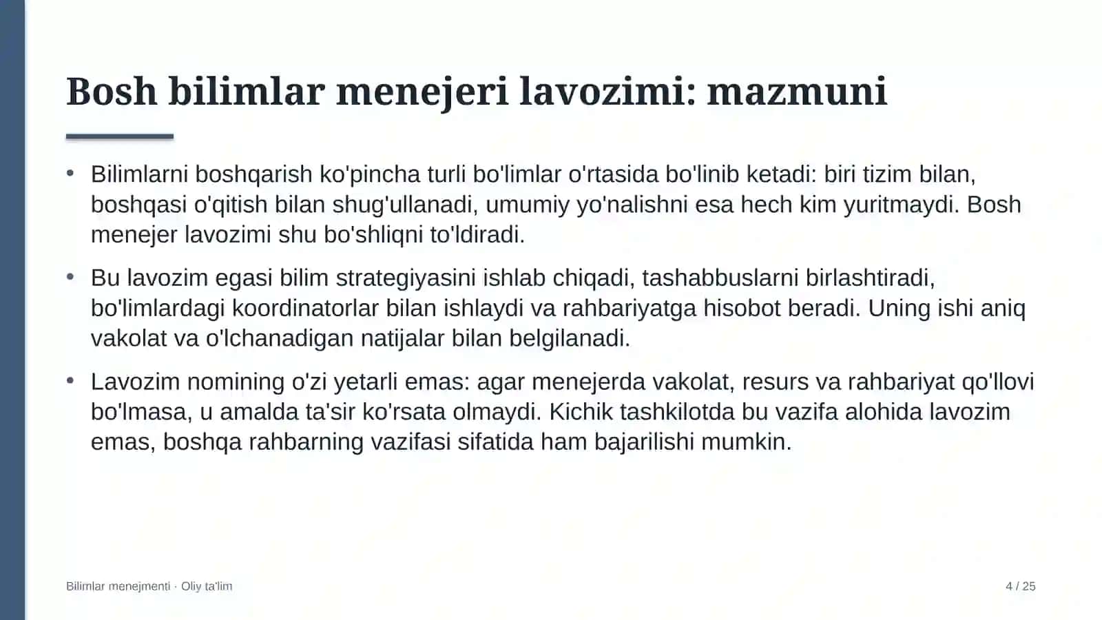 Lak-bo'yoq sanoatida bosh bilimlar menejeri lavozimini joriy etish 4