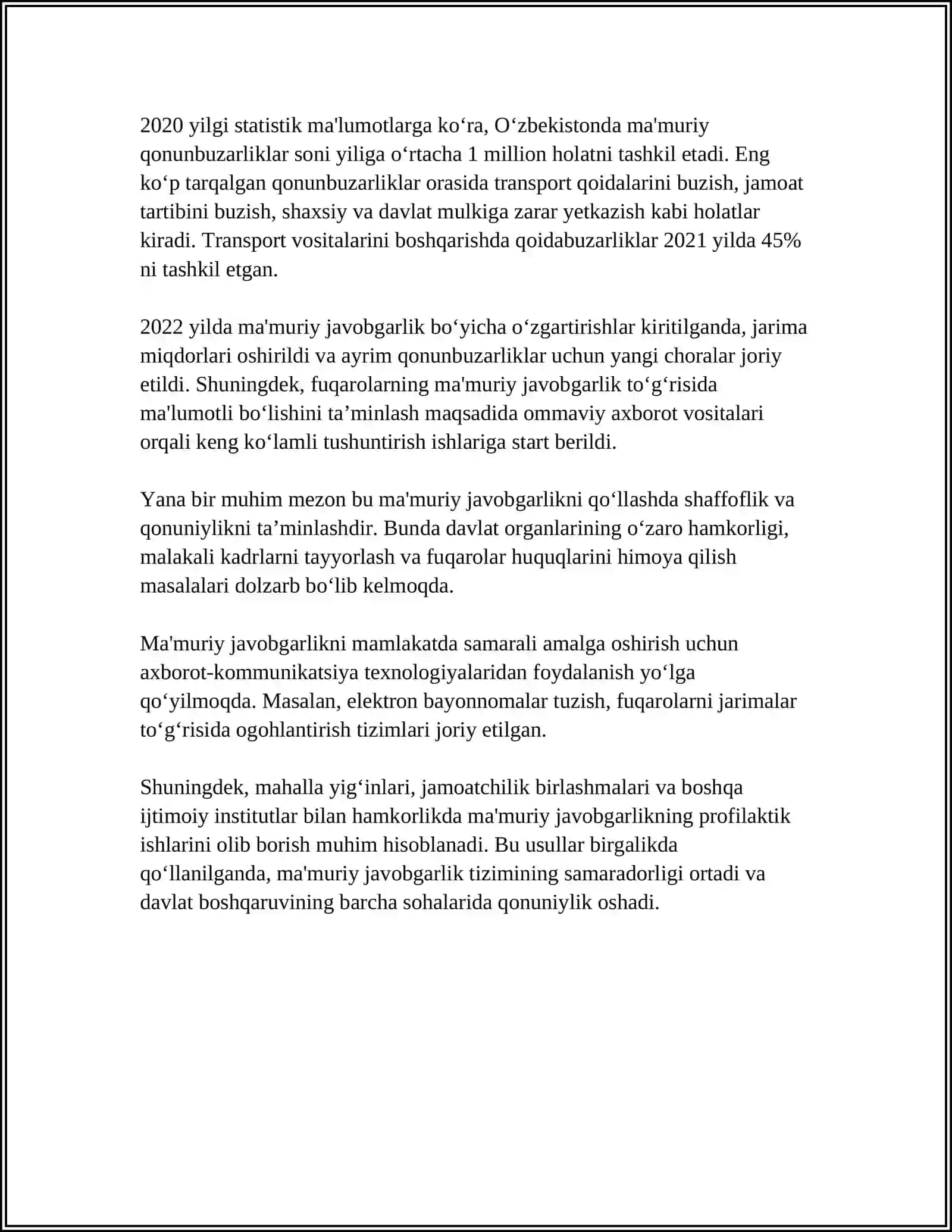 Ma'muriy javobgarlik tushunchasi 4