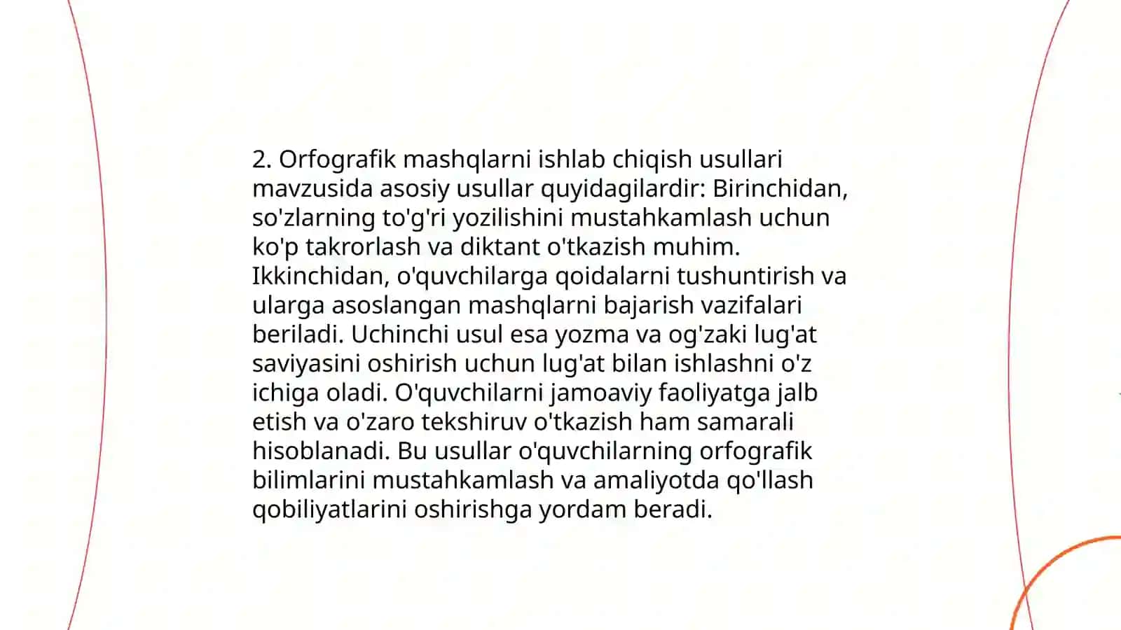 Sòz tarkibini òrganishda orfografik mashqlarni tashkil etish 4