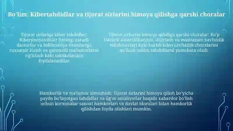 Korxonaning Tijorat Siri Va Iqtisodiy Xafsizligi 4