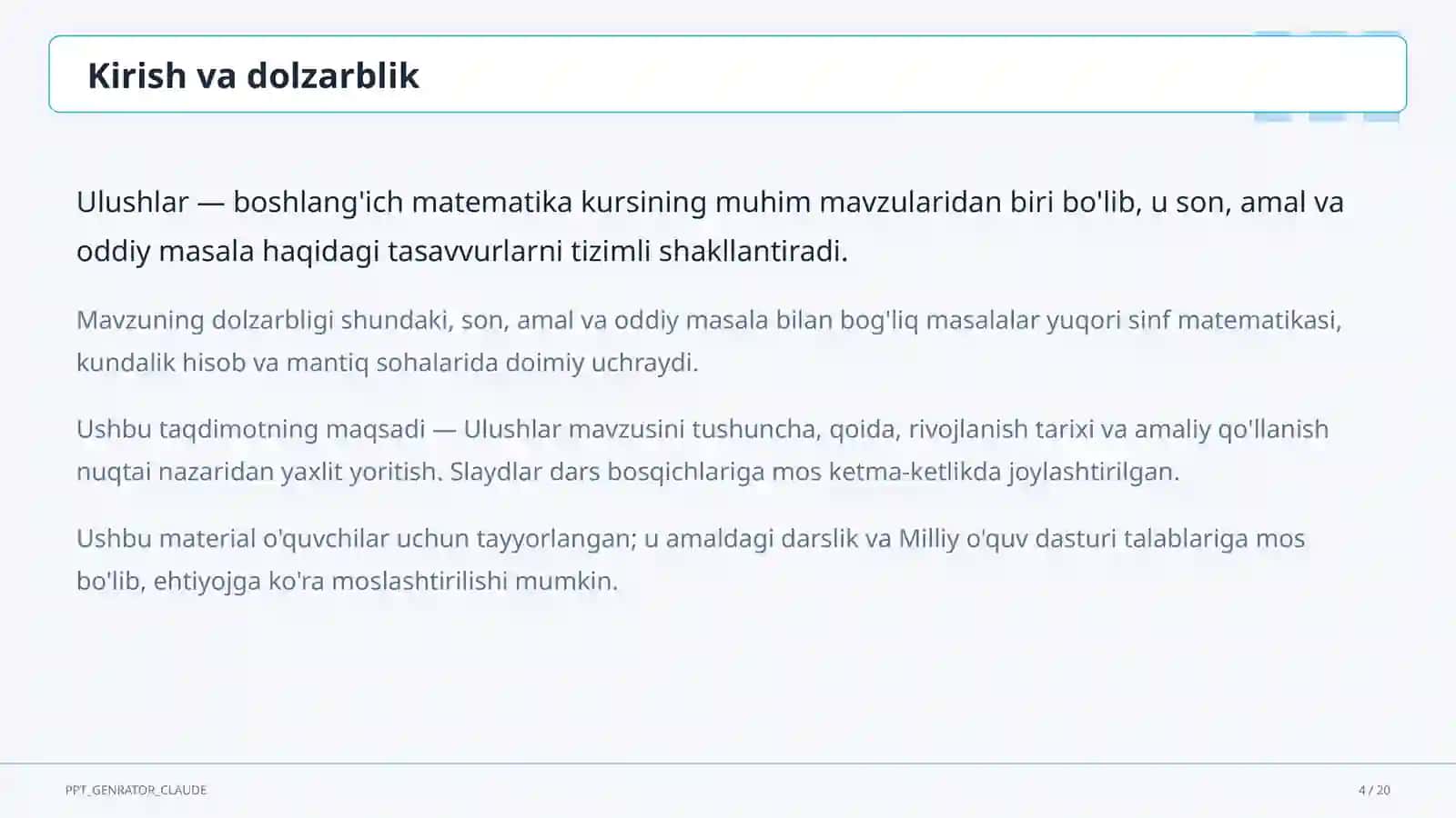 Ulushlar (3-sinf) 4