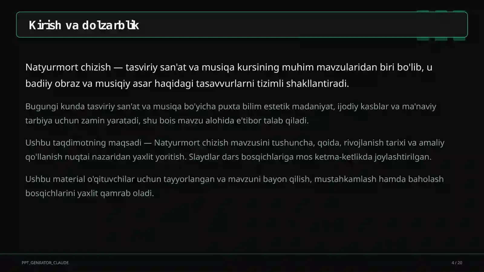 Natyurmort chizish (2-sinf) 4