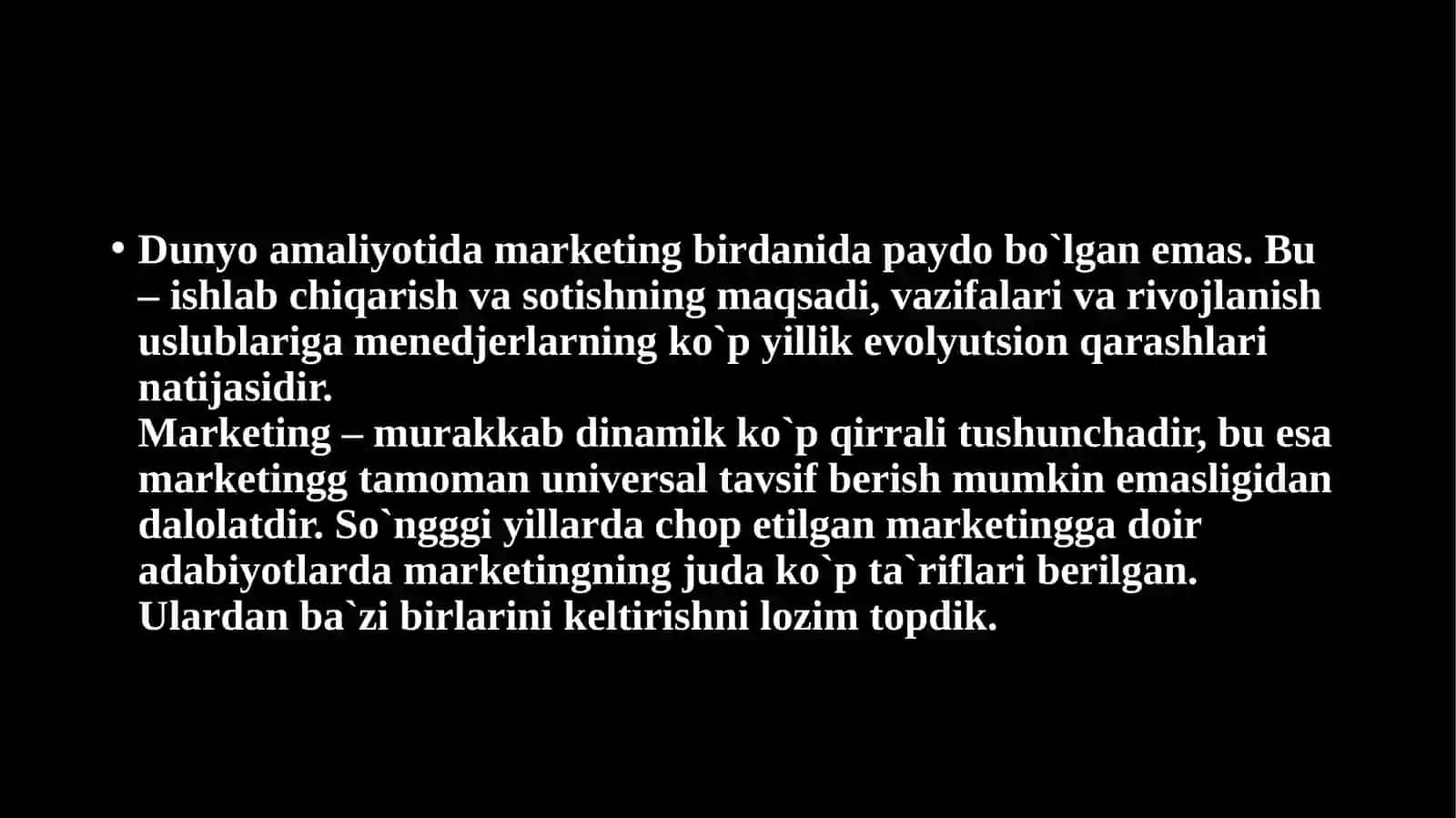 Marketingning mohiyati 4