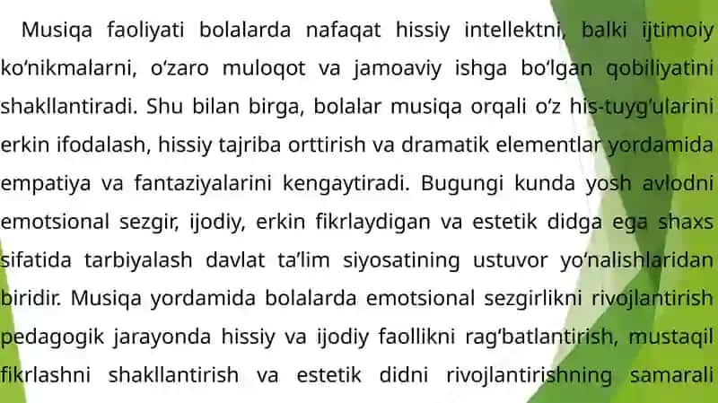 Musiqa yordamida bolalarda emotsional sezgirlikni oshirish 4