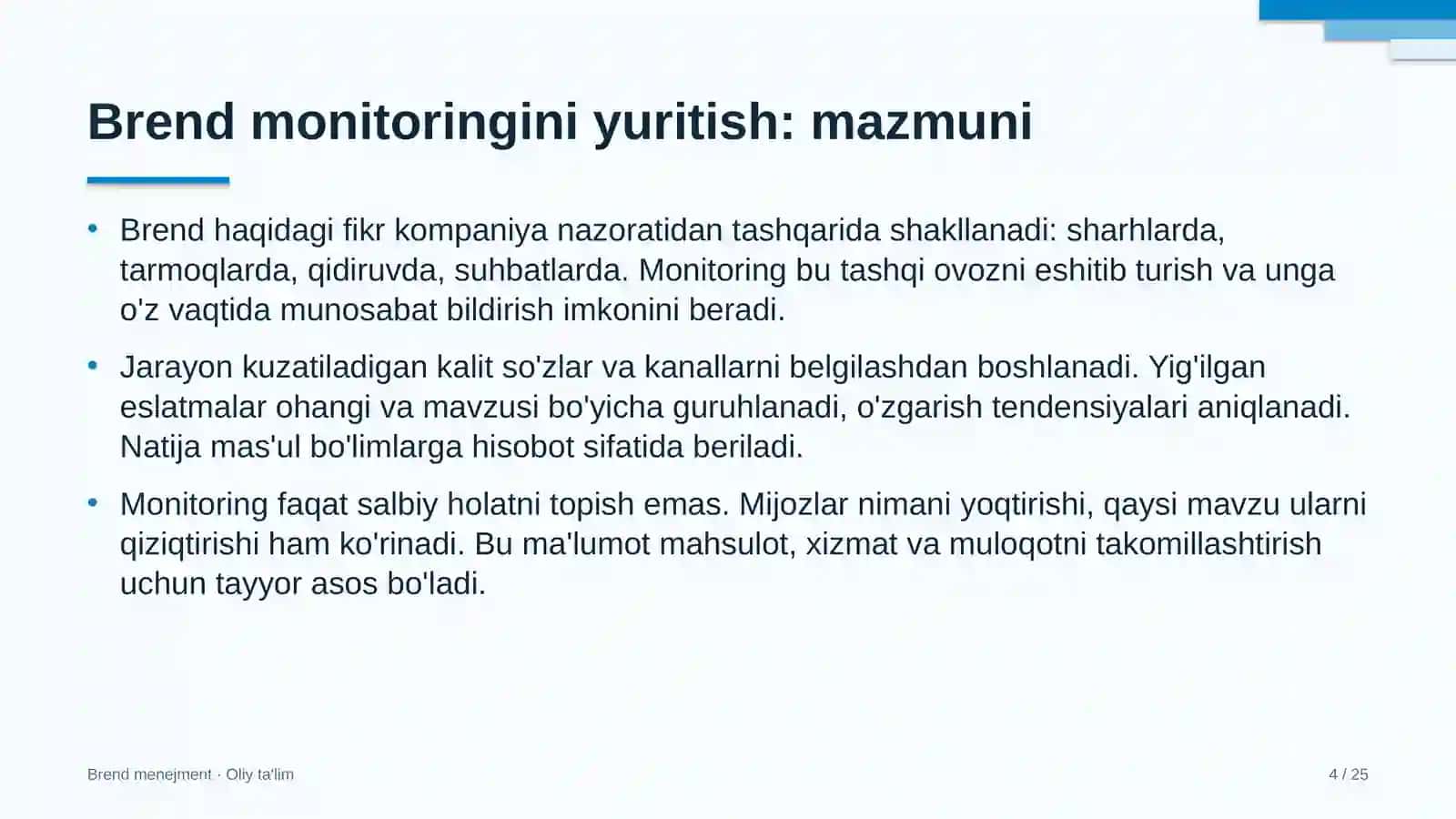 Dublyaj studiyalarida brend monitoringini yuritish 4