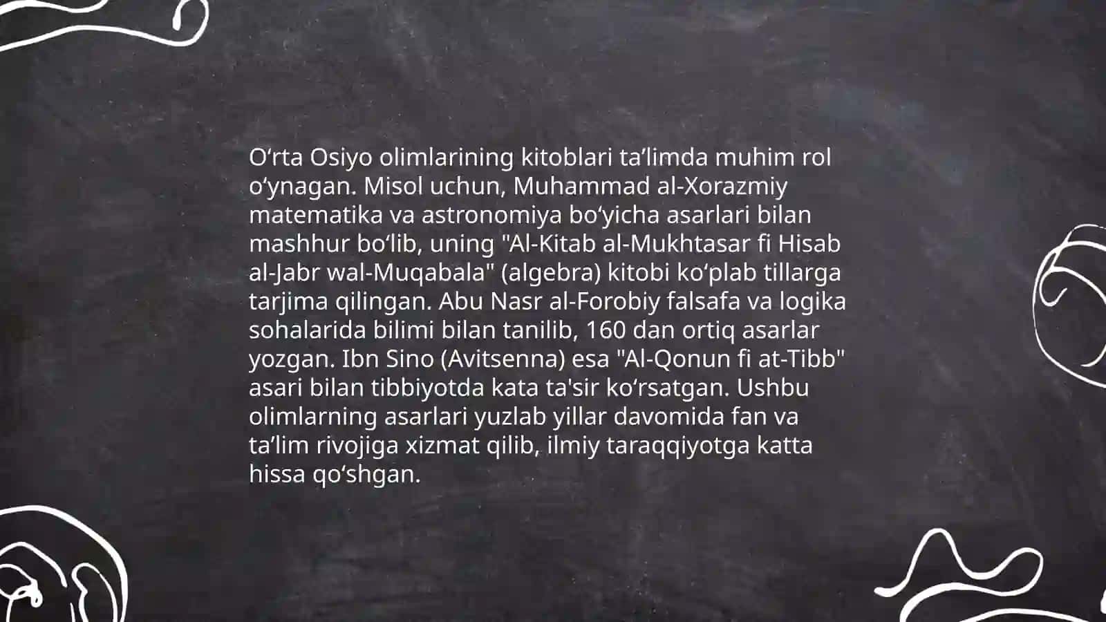 O'tra Osiyo Olimlarining Ilmiy Merosining Ta'limdagi O'rni Va yuksak Ma'naviyatli Yoshlarga Ta'siri 4