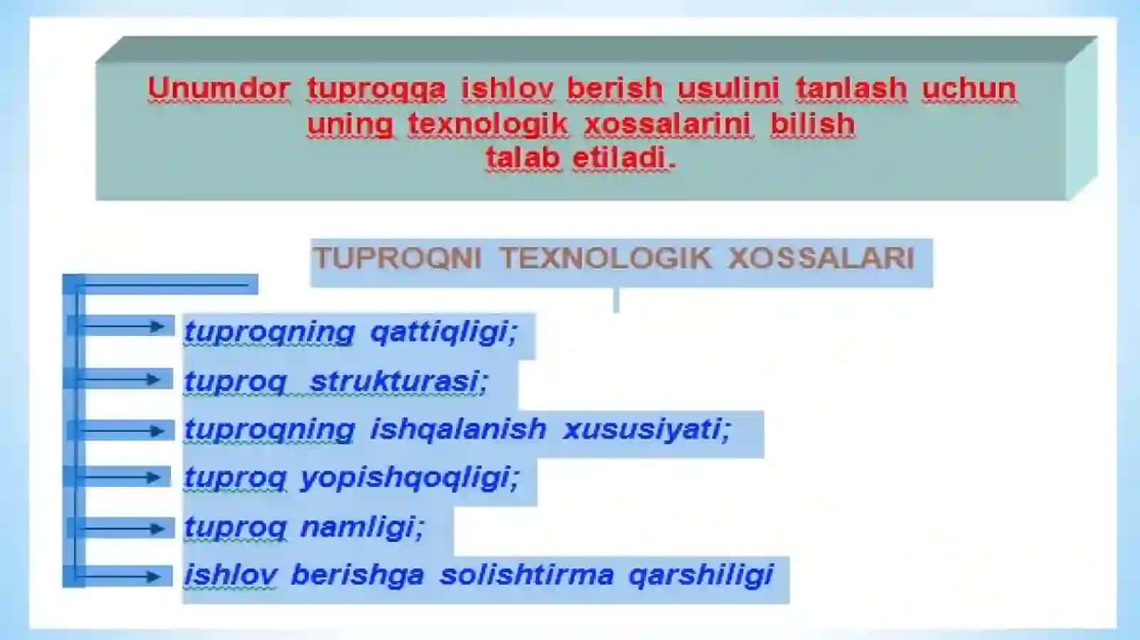 Qishloq xo’jaligini Mexanizatsiyalashtirish fan 4