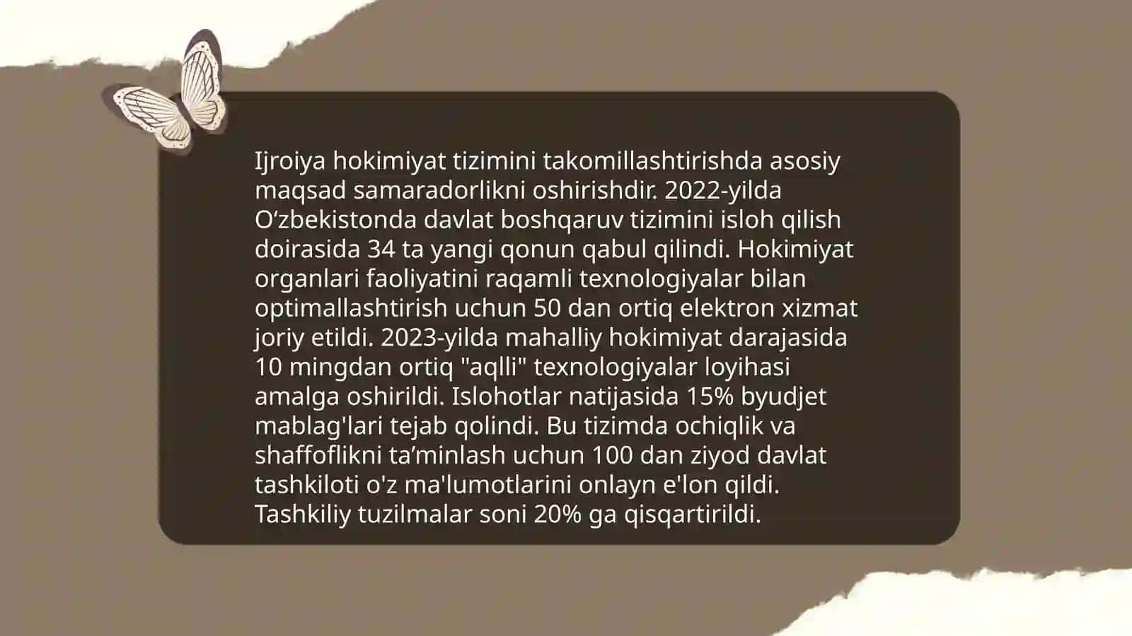 Mustaqillik yillarida davlat boshqaruvi tizimida amalga oshirilgan islohatlar 4