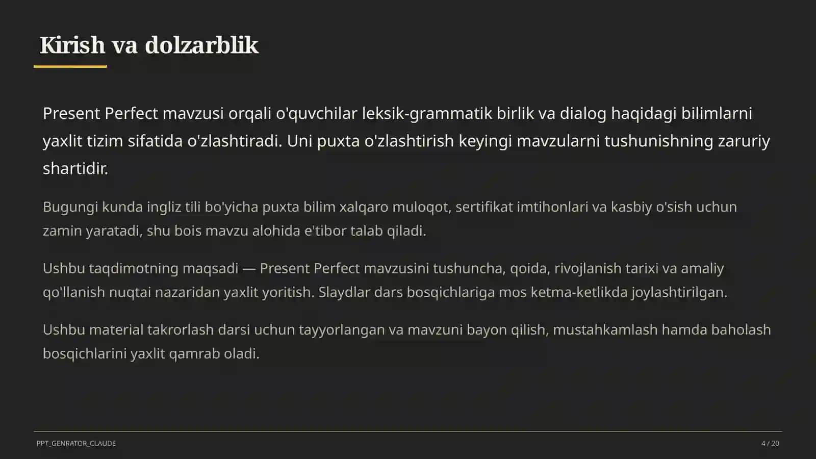 Present Perfect (8-sinf) 4