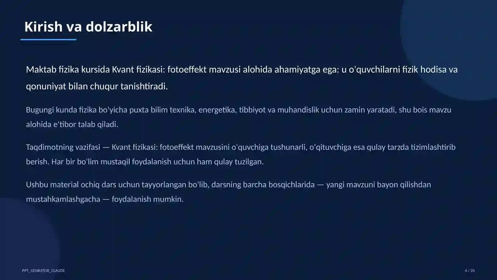 Kvant fizikasi: fotoeffekt (11-sinf) 4
