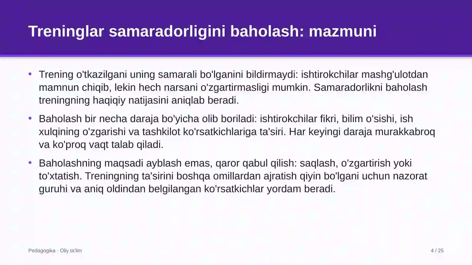 to'qimachilik korxonalarida treninglar samaradorligini baholash 3200 4