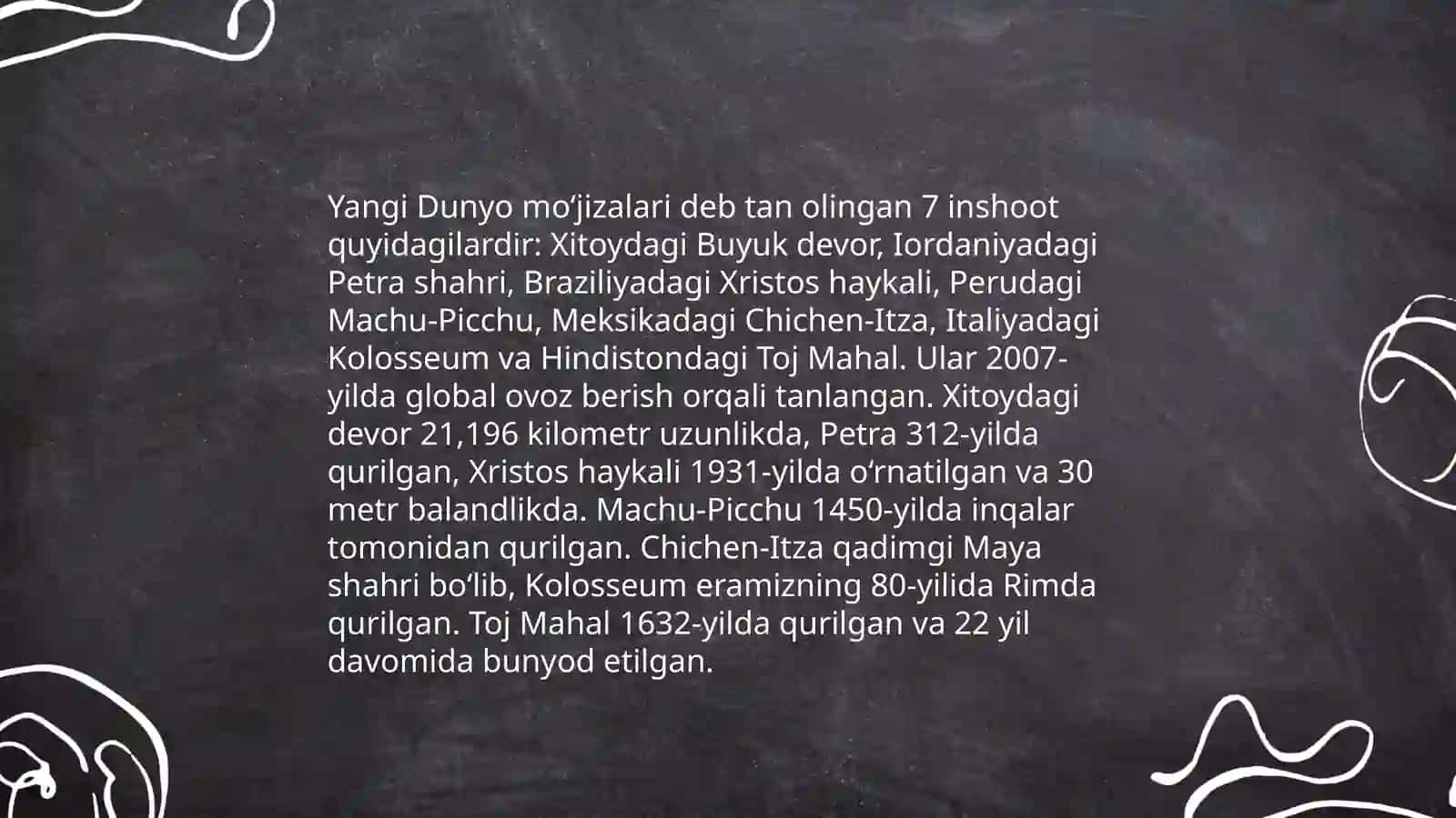 Dunyo moʻjizalari 4