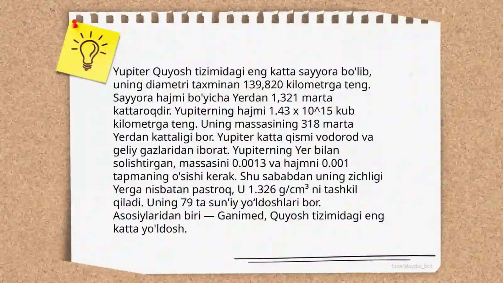 Yupiterning fizik kattaligi 4
