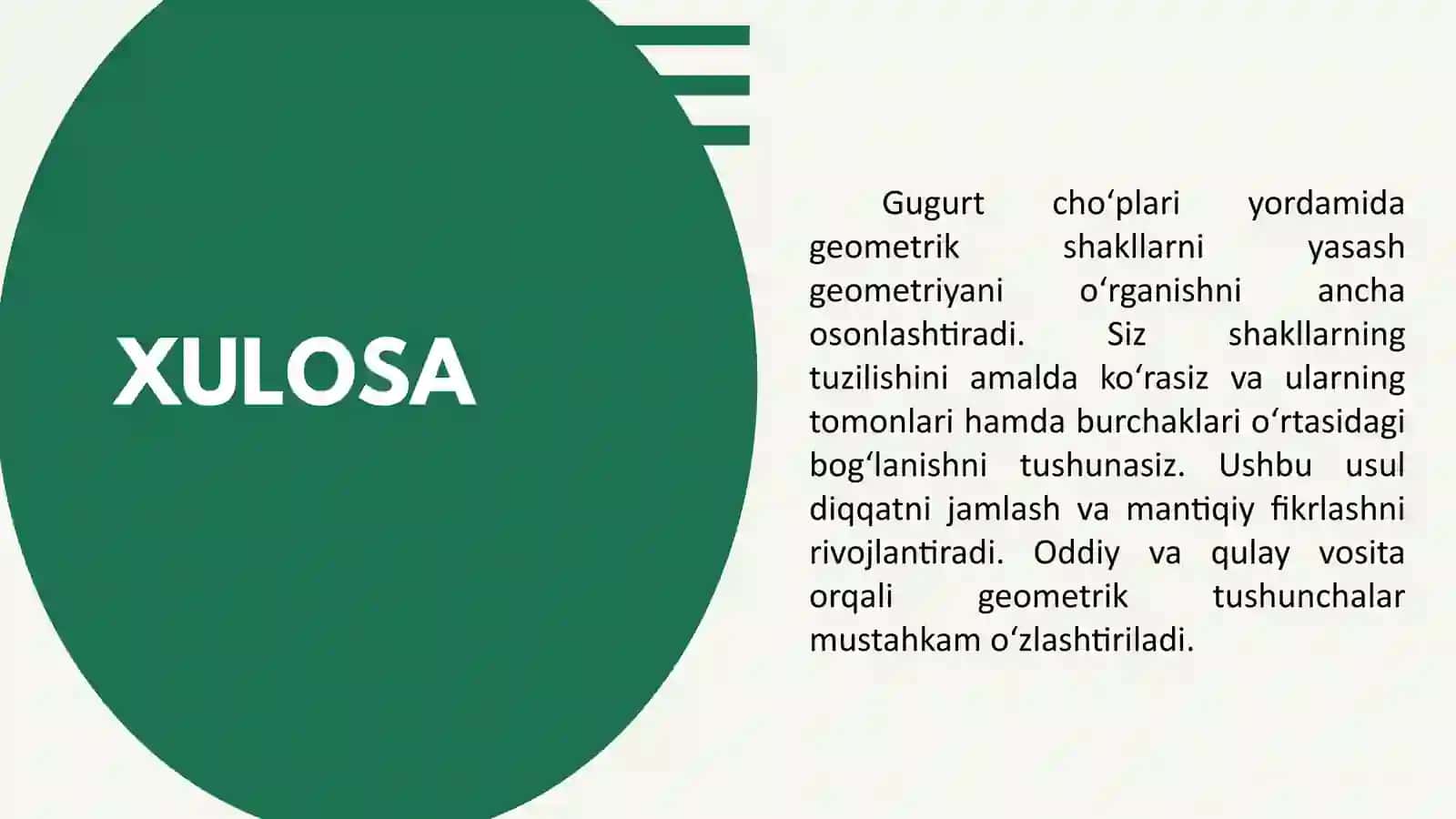 MATEMATIK KO‘RGAZMALI QUROLLAR VA MODELLAR YASASH. 4
