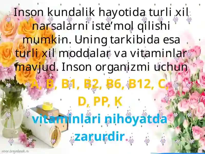 Inson Organizmi Uchun Vitaminlar 4