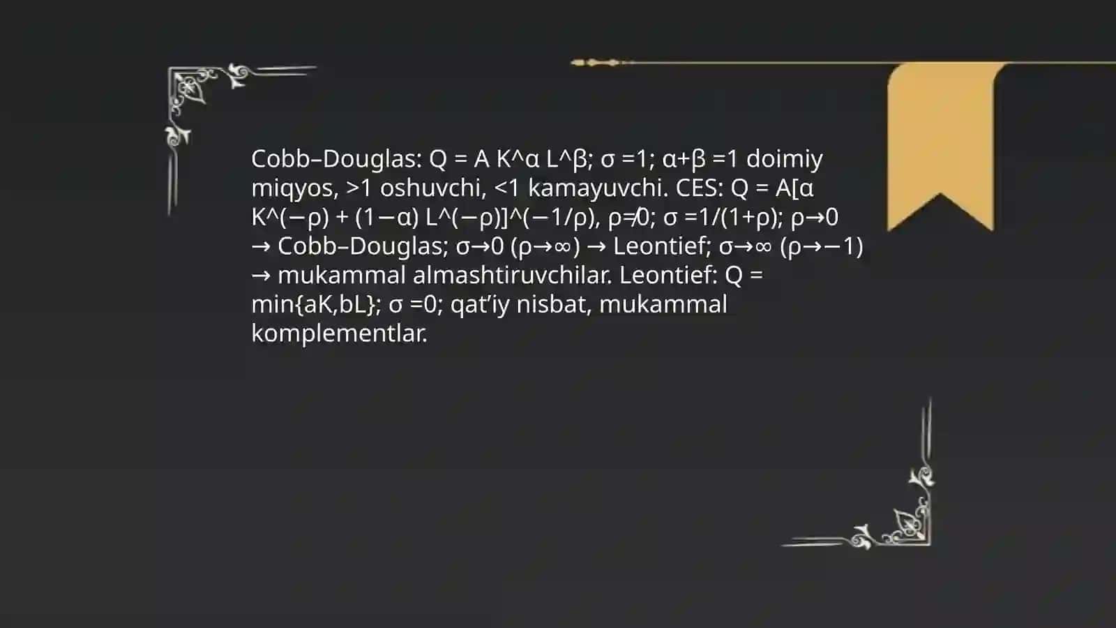 Ishlab chiqarish funksiyasini va uning mikroiqtisodiy tahlili 4