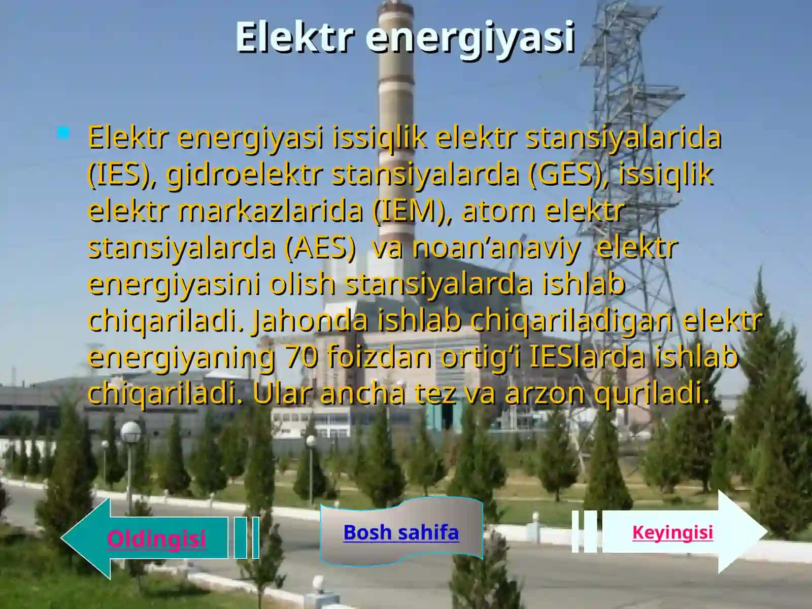 Energiya turlarini istemolgacha uzatishda isroflar va ularni kamaytirish yo`llari 4