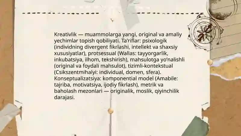 Kreativlik nazariyalari 4