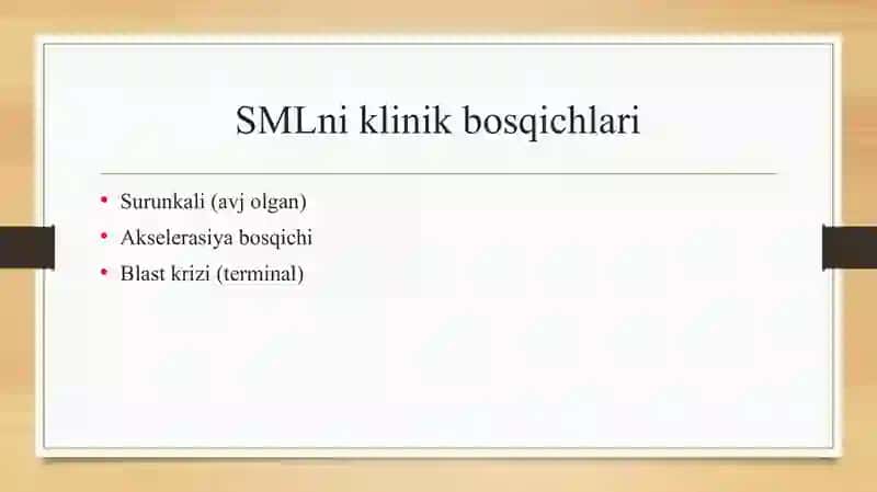 Mieloproliferativ kasalliklar Diagnostikasi va davolash tamoyillari 4