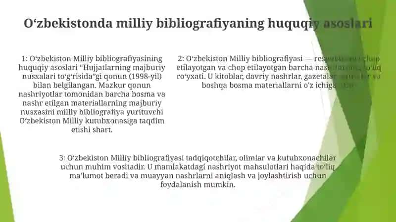 O'Zbekistonda Milliy Va Davlat Bibliografiyasi 4